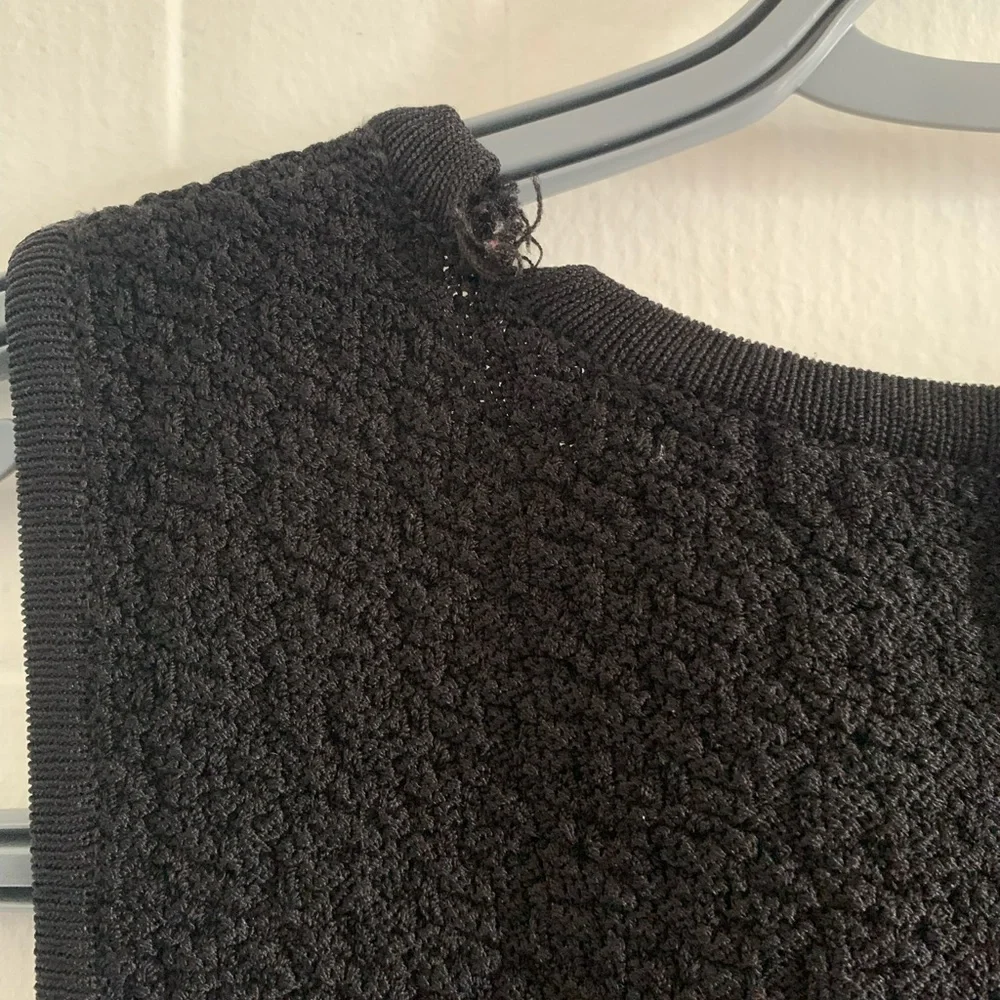 rag & bone Alyssa Black Knit A Line Midi Dress Medium - Picture 5 of 5